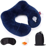 Ajb 3 In 1 Tourist Neck Travel Pillow With Cushion CarEye Maks Sleep Rest Shade And Ear Plug