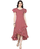 Oomph! Women'S Crepe Wrap Maxi Dress - Crimson Red,Crimson Red,Crimson Red,S