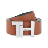 Tommy Hilfiger MenS Reversible Leather Belt Brio Tan+Navy, Size M 90Cm | Stylish Belt For MenS | Adjustable