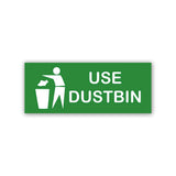 Canvas Bubble Use Dustbin Sign Board 10x4 Inch | Unbreakable Aluminium Composite Panel (ACP) Sheet for Restaurants, Parks, Pub