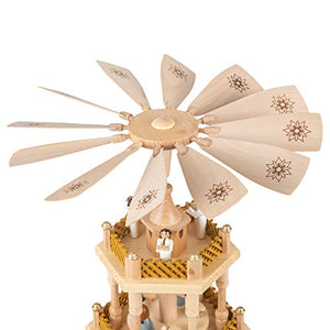 Alexander Taron 16720 Richard Glaesser Pyramid-3 Tiers-Nativity-17.25' H W X 12.5', Brown