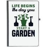 Udnag Ruled Notebook Diary Gardening | Life Begins The Day You Start A Garden, [A5 80Pages 80Gsm]