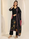 Libas Women'S Silk Blend Kurta Sets (400599_Black_Xxl)