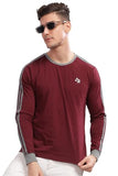 ADRO Full Sleeve Tshirt for Men | Full T Shirt for Men | 100% Slub Cotton Tshirt | Full Sleeve T-Shirt | Mens Full Sleeves T Shirts |FR3-24-MAR-MR-L Maroon,Maroon