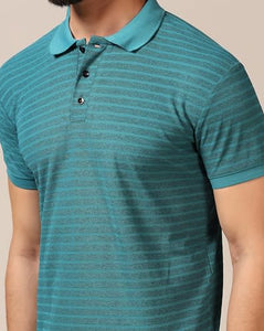 Toplot Men'S Regular Fit Half Sleeve Casual Polo T-Shirt (Lining-Polo-5166-Rama-S),Rama,,B0CXT764YW