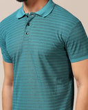 Toplot Men'S Regular Fit Half Sleeve Casual Polo T-Shirt (Lining-Polo-5166-Rama-M),Rama,,B0CXT9JC89