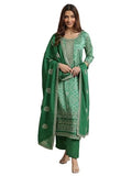 Libas Women'S Chinon Kurta Sets (99069O_Green_Xl)
