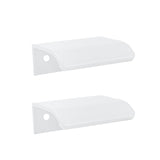 Tsnamay 2Pcs 1.97 White Arc Surface Pull,White Edge Pulls Furniture Drawer Handles Hidden Cabinet Handle,Hole Dia.1.26/32mm