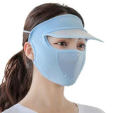 Zeelpetal Summer Protection Women Cap Mask For Summer Outdoor Cycling Uv Sun Protection Block Hat Protection Face Cover Scarf Wi