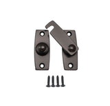 QCAA 2.5 x 2.65, Large, Heavy Forged Solid Brass Door Latch, 180 Degrees Flat Surface Mounting Door Latch Buckle for Doors & Win