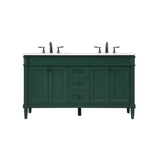 Elegant Decor Bennett 60 Aluminum Mdf Single Bathroom Vanity In Green