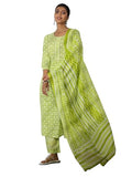 Libas Women'S Pure Cotton Kurta Set (49057_Green