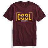 Adro Just Be Cool Design Printed T-Shirts For Men & Women (Rnr-S35-Jba-Bg_Maroon_L)