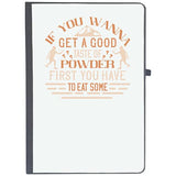 Udnag Ruled Notebook Diary Skiing | If You Wanna Get A Good Taste, First You Have To Eat Some, [A5 80Pages 80Gsm]