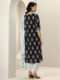 Libas Women'S Pure Cotton Ethnic Motifs Kurta Sets (400184O_Black_Xl)