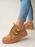 Shoetopia Girls Jm-51 Tan Sneaker - 7 Uk (Girls-Jm-51-Tan),Tan,7,B0CQK3QWN1