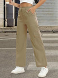Toplot Cotton Multi-Pocket Cargo Pant For Women (Straight-Cargo-5191-Gold-32) Brown,Brown,32,B0D5VGVN61