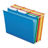 Colored Reinforced Hanging Folders, 1/3 Tab, Letter, Asst, 25/Box