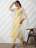 Libas Women'S Pure Cotton Kurta Set (49066_Off White Off White 2Xl