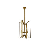 Living District Hoffman 4 Lights Pendant In Brass