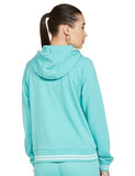 Fyltr Women'S Hoodie With Stripe Rib Detail - Sporty Raglan Sleeve | Spacious Side Pockets | Full Zipper | Casual Winterwear For Women Tropical Teal,Tropical Teal,Tropical Teal,2Xl