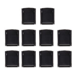 ATORSE 2x10pcs Resin Release Safety Press Buckles Adjusting Clips Black 15/20 mm 20 mm