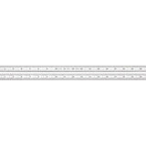 Starrett Full Flexible Steel Rule with Satin Chrome Finish, Quick Reading and Inch Graduation - 16R Graduation, 24 Length, 1/50 