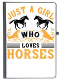 Udnag Ruled Notebook Diary Horse | Just A Girl Who Loves Horses, [A5 80Pages 80Gsm]