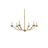 Living District Trey 6-Light Mid-Century Metal Pendant In Brass