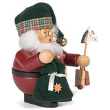 Alexander Taron Christian Ulbricht Decorative Rolly Polly Santa Smoker - 6.5' H X 5.75' W X 4.25' D