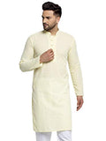 Jompers Men'S Embroidered Pure Cotton Kurta. (Yellow,M)