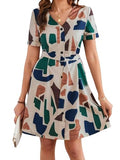 Leriya Fashion Women Rayon Above The Knee Western Casual Dress (LF-WD1193-01_Multicolour-1_L)