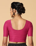 Toplot Cotton Blend Lycra Stretchable Readymade Blouses Pack Of 2 (Combo-5058-Nvy-Rnp-36),Navy Blue-Rani Pink,36,B0CV59D4H3