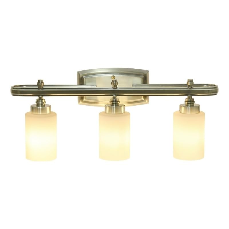 All The Rages Essentix 3-Light Glass & Metal Vanity Fixture In Antique Brass