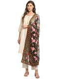 Shasmi Women'S Heavy Net Embroidered Fancy Phulkari Work Dupatta For Women (Only Dupatta) (Black)