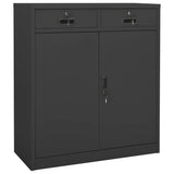 vidaXL Office Cabinet Home Indoor Locker File Document Adjustable Shelf Lock Office Filing Storage Cabinet Furniture Anthracite 