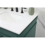 Elegant Decor Bennett 60 Aluminum Mdf Single Bathroom Vanity In Green