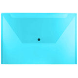 JAM PAPER Plastic Envelopes with Snap Closure - Legal Booklet - 9 3/4 x 14 1/2 - Blue - 12/Pack