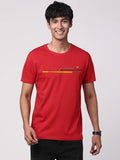 Adro Men'S Graphic Printed 100% Cotton T-Shirt - Regular Fit, Printed T-Shirts For Men (Rn24-Rac-Rd_Red_Xl)