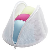GION Reusable Womens Double Mesh Layer Zipper Bag Double Layer Bra Laundry Washing Bag Laundry Clothes Protector Bra Wash Bag (
