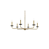 Living District Cohen 6-Light Mid-Century Metal Pendant In Black And Brass