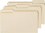 Staples 163360/TR56680 Manila 3-Tab File Folders Legal Assorted-Position, 100/BX, 5 BX/CT (163360CT)