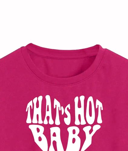 Toplot Text Printed Round Neck Crop Top For Women (Baby-Crop-Top-5200-Pink-S),Pink,,B0DCTJ2D88