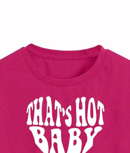 Toplot Text Printed Round Neck Crop Top For Women (Baby-Crop-Top-5200-Pink-S),Pink,,B0DCTJ2D88