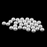 Merishopp 500 Pieces Half Round Flatback Pearl Embellishment For Nair Art White 8Mm