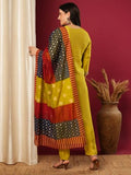 Gosriki Women'S Rayon Viscose Embroidered Straight Kurta With Pant & Dupatta (Jennu Mehandi-Vks01-Gs_Xxl_Mehandi_Xx-Large),Mehandi,2,B0F13S96DC
