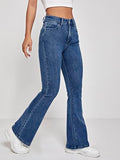 Toplot High Waist Flare Leg Jeans (Jeans-5155-Blue-32),Blue,32,B0CVB7KH96