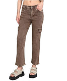Nifty Women'S Denim Stretchable Coffee Cargo Jeans(1460_Cffe_34_Coffee_34)