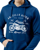 Adro Men'S Cotton Neck Hooded Sweatshirt (H24-Ame-Rb_Royal Blue,Royal BlueApparel,L