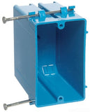 Carlon B122AUPC Switch/Outlet Box, New Work, 1 Gang, 33/4Inch Length by 21/4Inch Width by 31/2Inch Depth, Blue